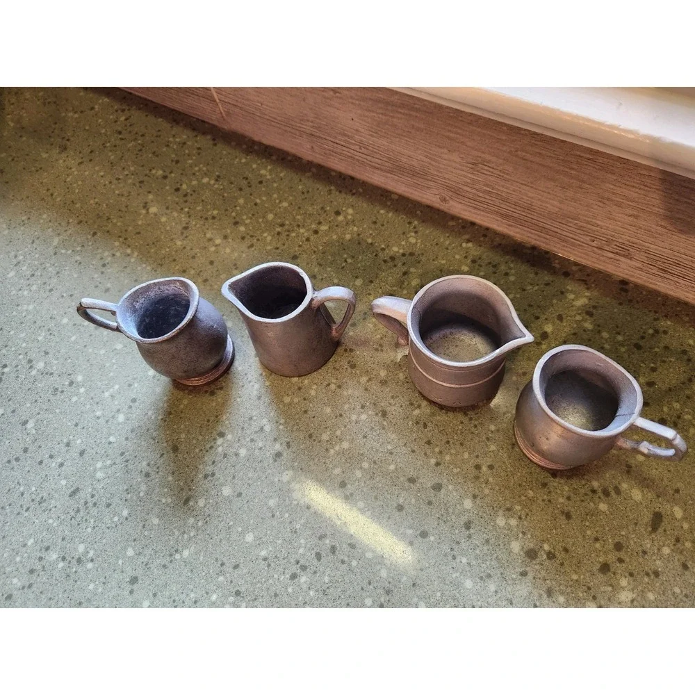 VTG Pewter Creamers Lot of 4